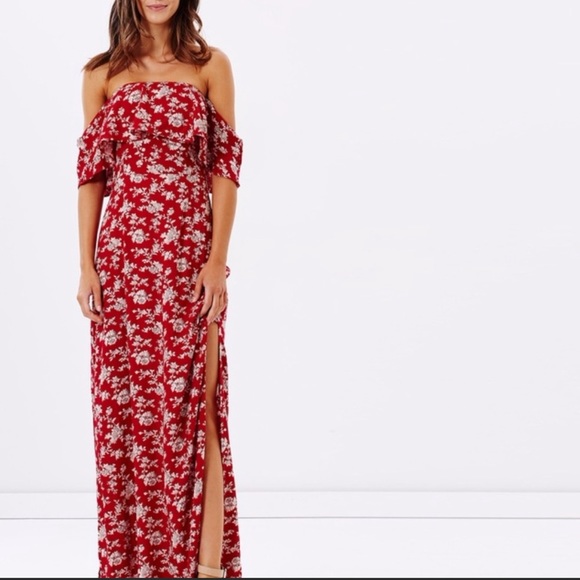 Atmos & Here Off the Shoulder Maxi - Picture 2 of 3